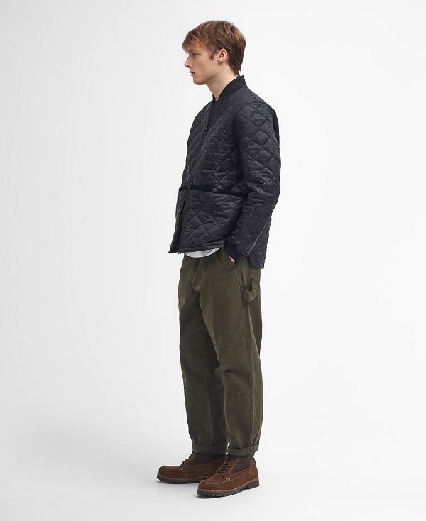 Barbour Re-engineered Liddesdale Quilted Bomber Jacket Black | BABO87395