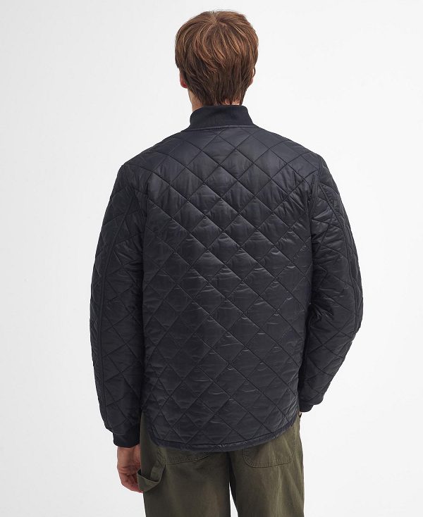 Barbour Re-engineered Liddesdale Quilted Bomber Jacket Black | BABO87395