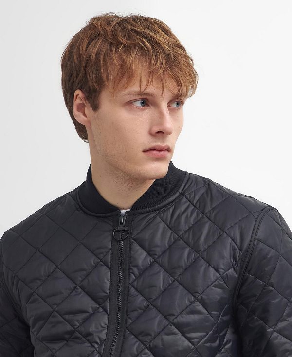 Barbour Re-engineered Liddesdale Quilted Bomber Jacket Black | BABO87395