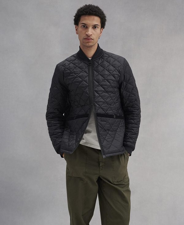 Barbour Re-engineered Liddesdale Quilted Bomber Jacket Black | BABO87395