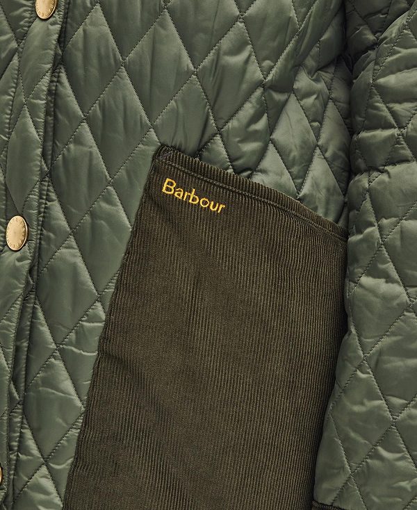 Barbour Reeth Patchwork Quilted Jacket Olive/Classic | BABO89356