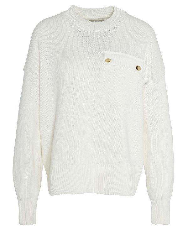 Barbour Reighton Crew Neck Jumper Beige | BABO89762