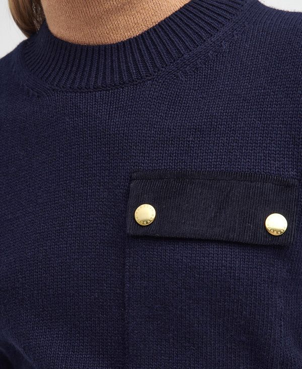 Barbour Reighton Crew Neck Jumper Navy | BABO89763