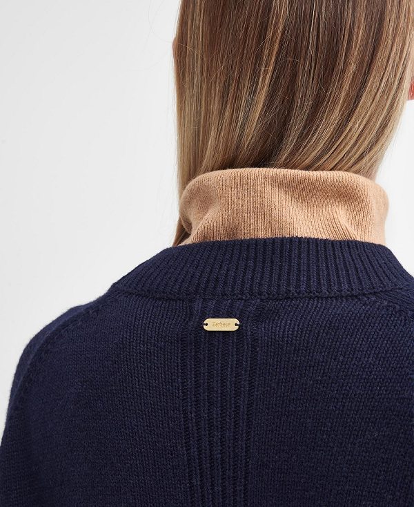 Barbour Reighton Crew Neck Jumper Navy | BABO89763