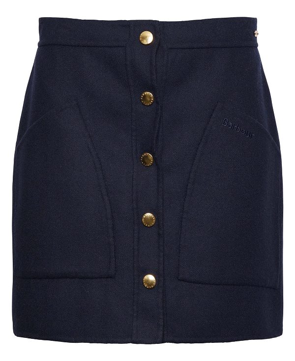 Barbour Reighton Mini Skirt Navy | BABO89655