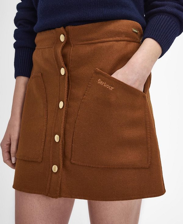 Barbour Reighton Mini Skirt Navy | BABO89658