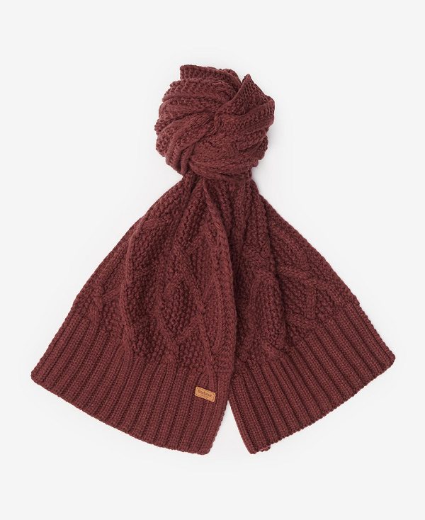 Barbour Ridley Beanie & Scarf Gift Set Cabernet | BABO90027