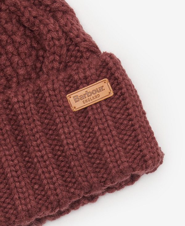 Barbour Ridley Beanie & Scarf Gift Set Cabernet | BABO90027