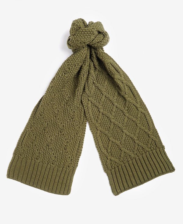 Barbour Ridley Beanie & Scarf Gift Set Olive | BABO90046