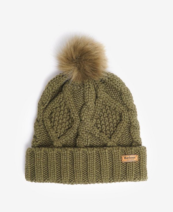 Barbour Ridley Beanie & Scarf Gift Set Olive | BABO90046