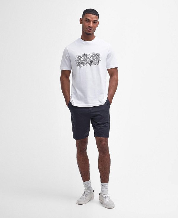 Barbour Ridley Graphic T-shirt Bright White | BABO88374