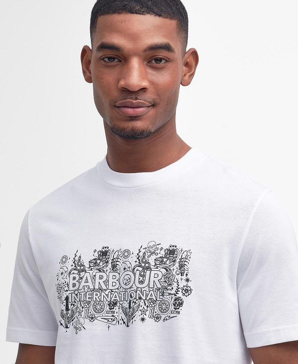 Barbour Ridley Graphic T-shirt Bright White | BABO88374