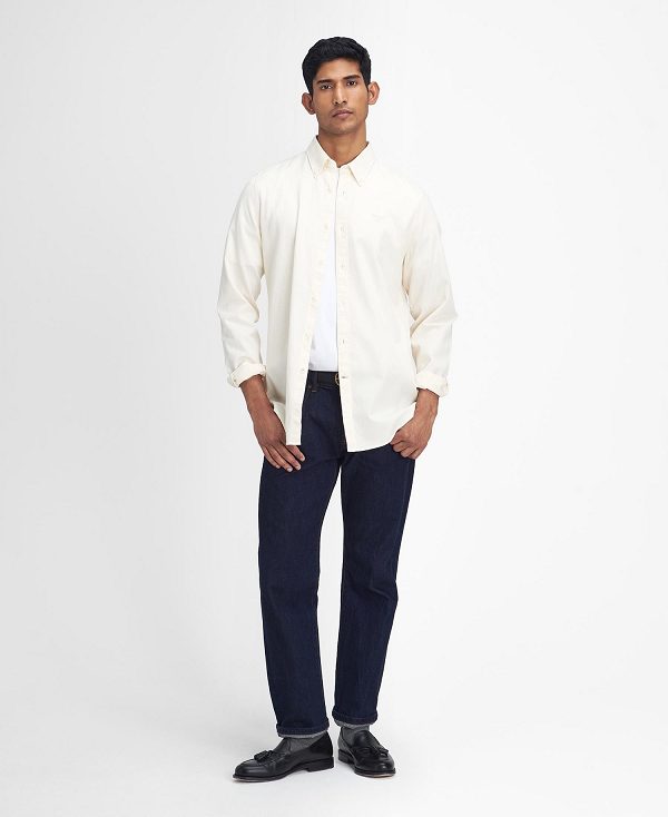 Barbour Romley Tailored Long-sleeved Shirt White | BABO87876