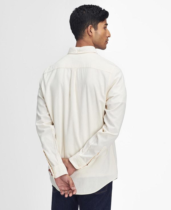 Barbour Romley Tailored Long-sleeved Shirt White | BABO87876