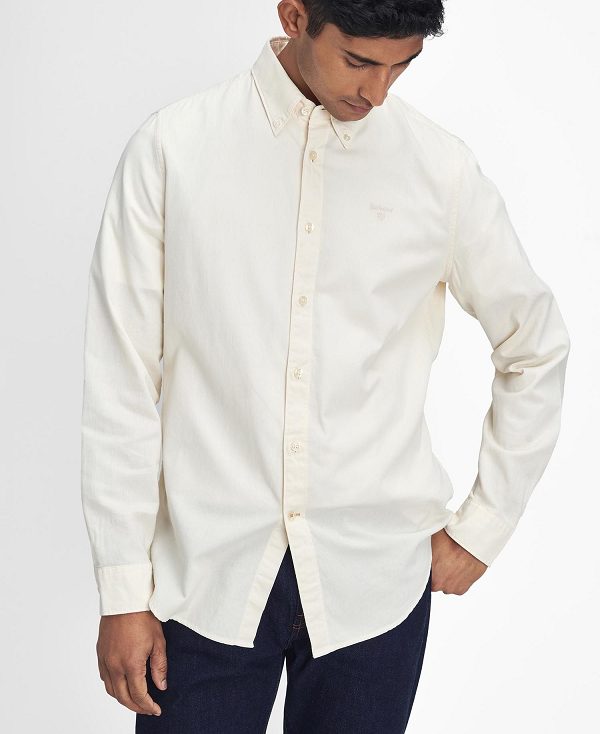 Barbour Romley Tailored Long-sleeved Shirt White | BABO87876