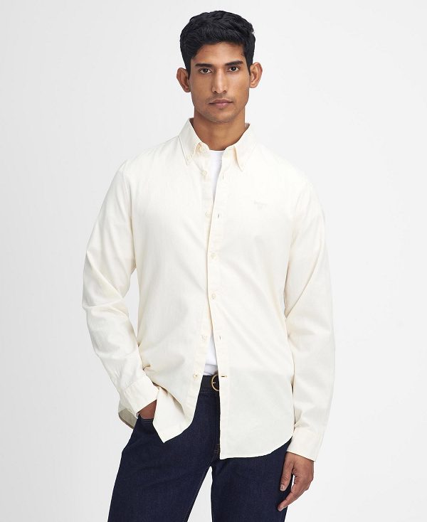 Barbour Romley Tailored Long-sleeved Shirt White | BABO87876