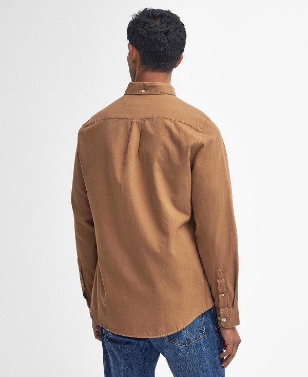 Barbour Romley Tailored Long-sleeved Shirt Beige | BABO87877