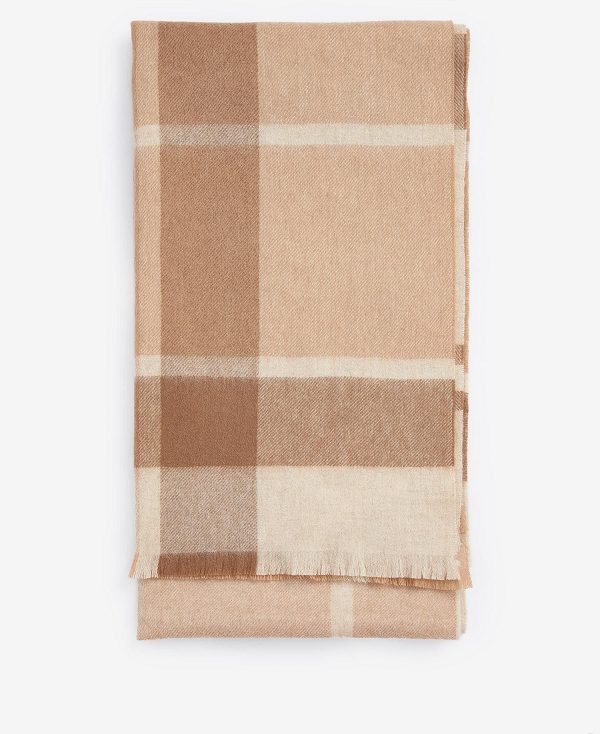 Barbour Rosefield Tartan Scarf Camel | BABO90082