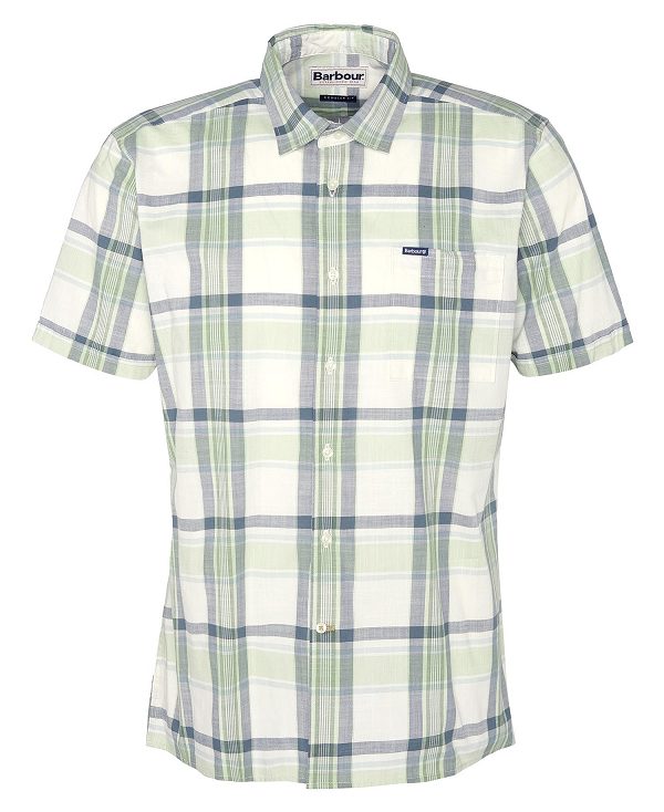 Barbour Rosewell Regular Short-sleeved Shirt Classic Green | BABO87778