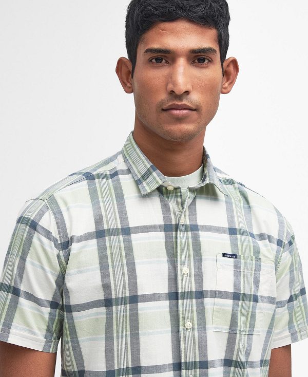 Barbour Rosewell Regular Short-sleeved Shirt Classic Green | BABO87778