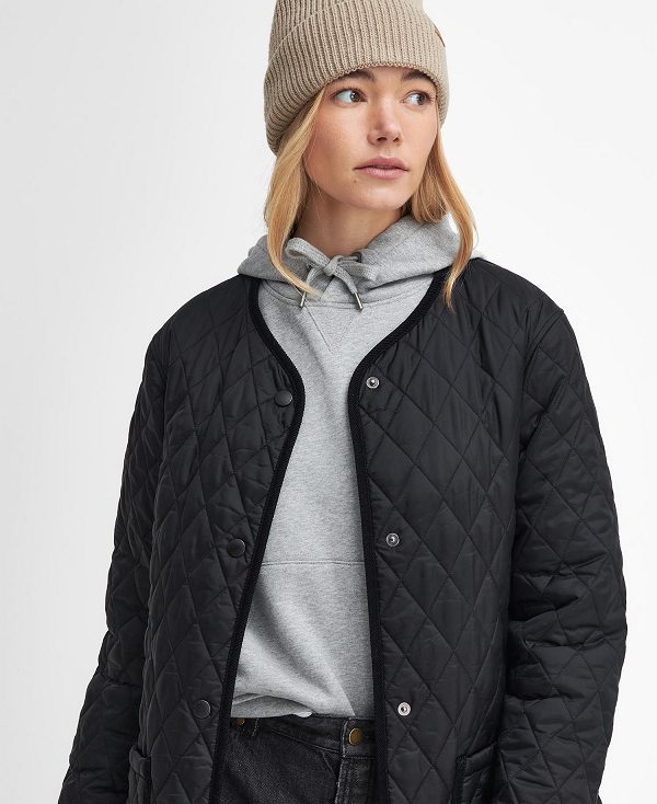 Barbour Round Collar Quilted Jacket Bark | BABO89348