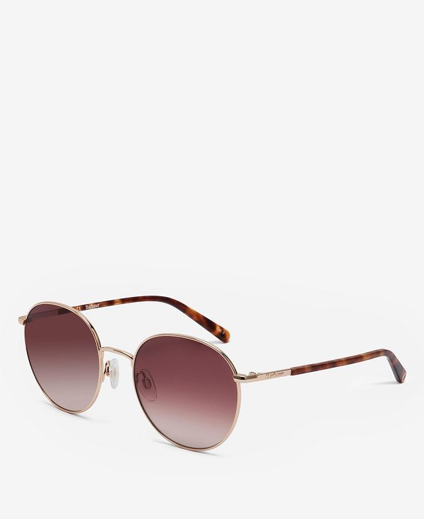 Barbour Round Sunglasses Gold | BABO90125