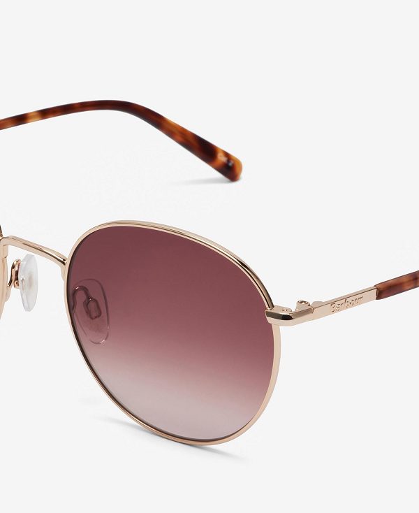 Barbour Round Sunglasses Gold | BABO90125