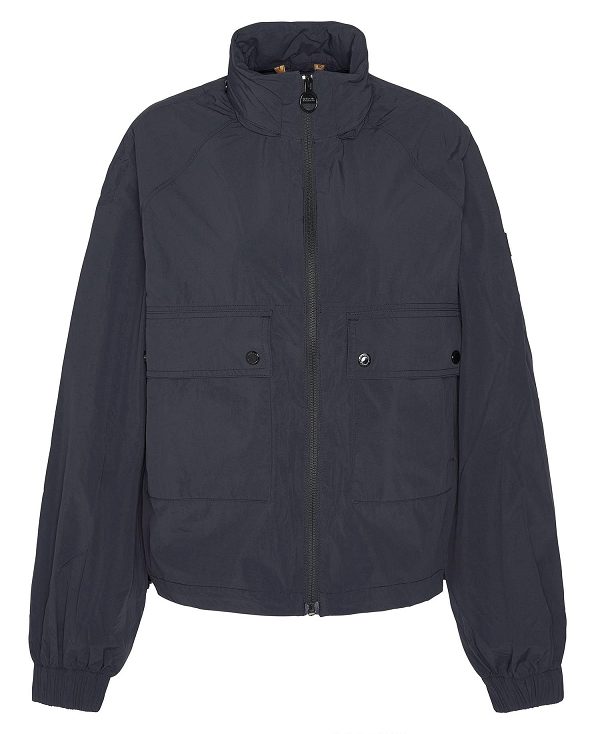 Barbour Rouse Showerproof Bomber Jacket Navy | BABO89399