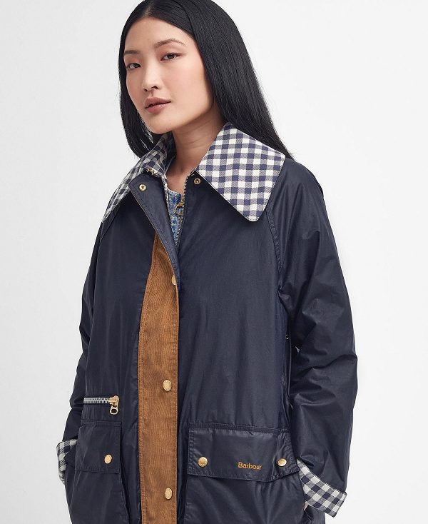 Barbour Runswick Waxed Jacket Nightsky/Summer Navy Northumberland | BABO89199