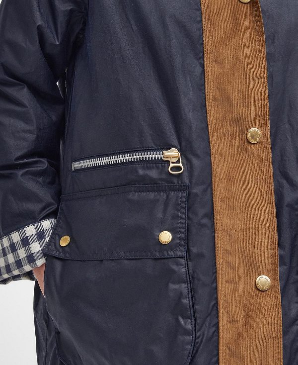 Barbour Runswick Waxed Jacket Nightsky/Summer Navy Northumberland | BABO89199