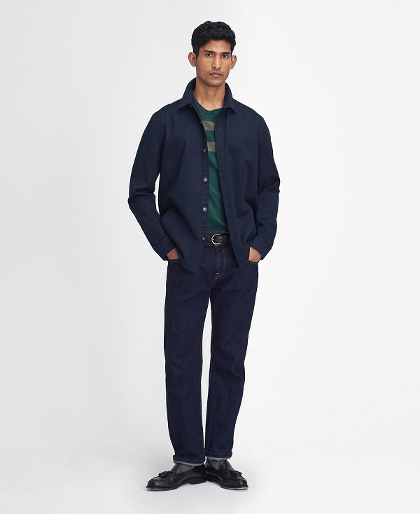 Barbour Ruxton Tailored Overshirt Navy | BABO87999