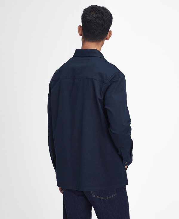 Barbour Ruxton Tailored Overshirt Navy | BABO87999