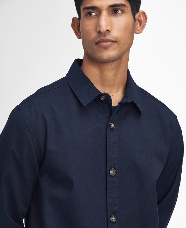 Barbour Ruxton Tailored Overshirt Navy | BABO87999