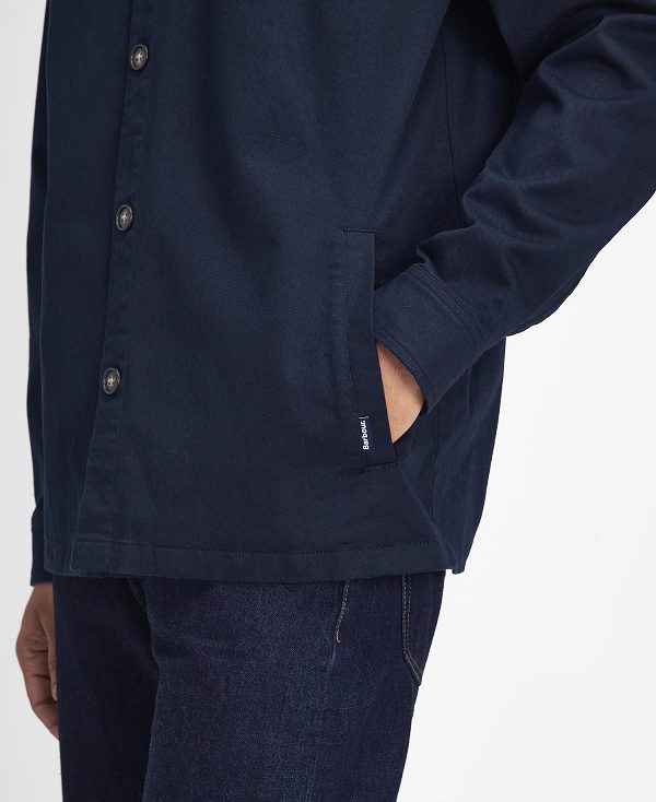 Barbour Ruxton Tailored Overshirt Navy | BABO87999