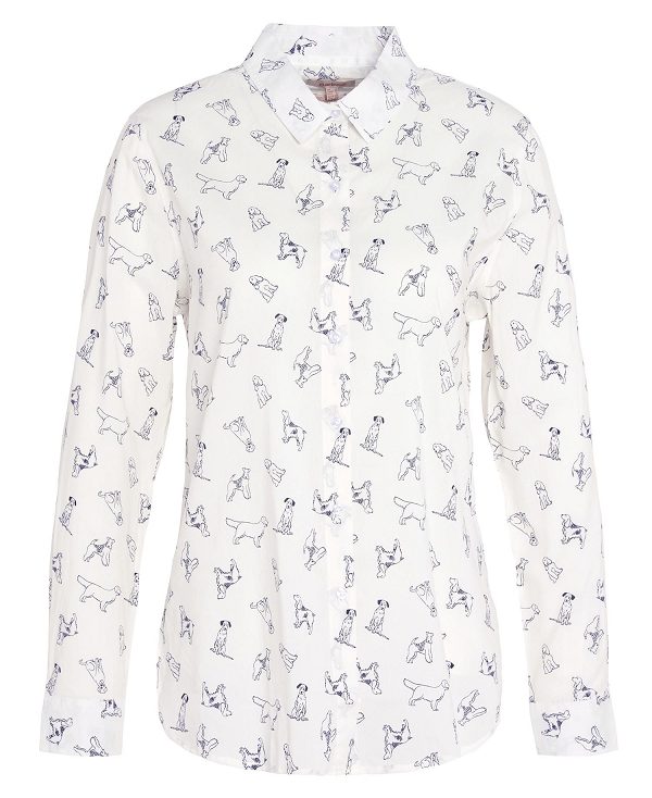 Barbour Safari Relaxed Long-sleeved Shirt White | BABO89484