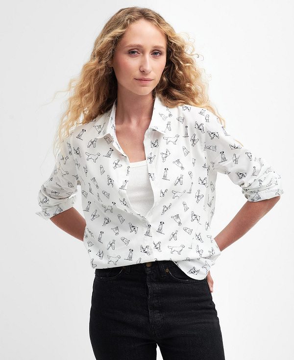 Barbour Safari Relaxed Long-sleeved Shirt White | BABO89484