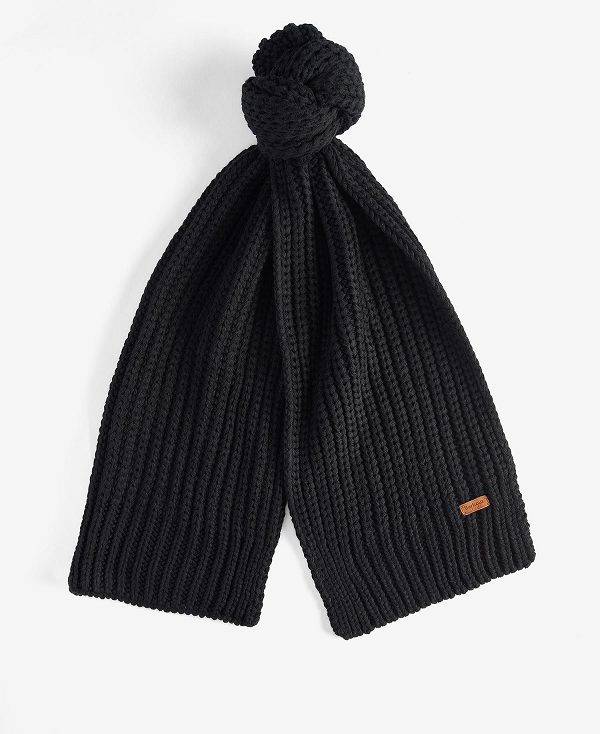 Barbour Saltburn Beanie & Scarf Gift Set Black | BABO90040