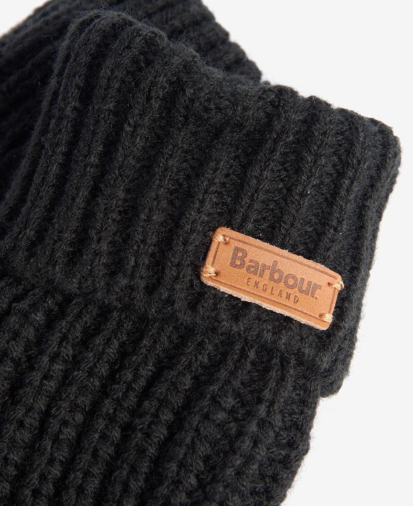 Barbour Saltburn Knitted Gloves Classic Black | BABO90058