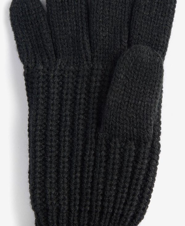 Barbour Saltburn Knitted Gloves Classic Black | BABO90058