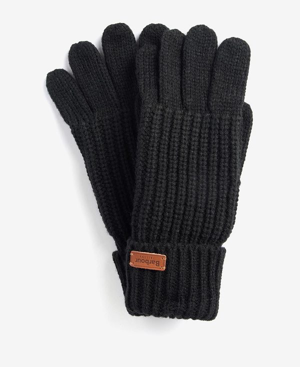 Barbour Saltburn Knitted Gloves Classic Black | BABO90058