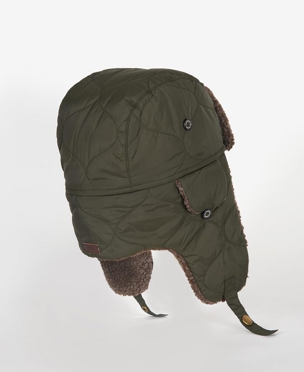 Barbour Sandbay Quilted Trapper Oliveand Explore The Full Range Of Trappers | BABO89041