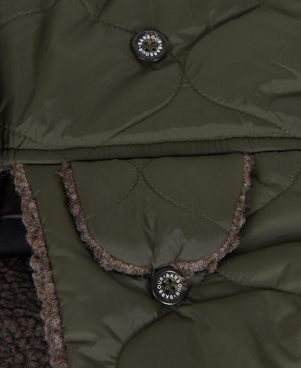 Barbour Sandbay Quilted Trapper Oliveand Explore The Full Range Of Trappers | BABO89041