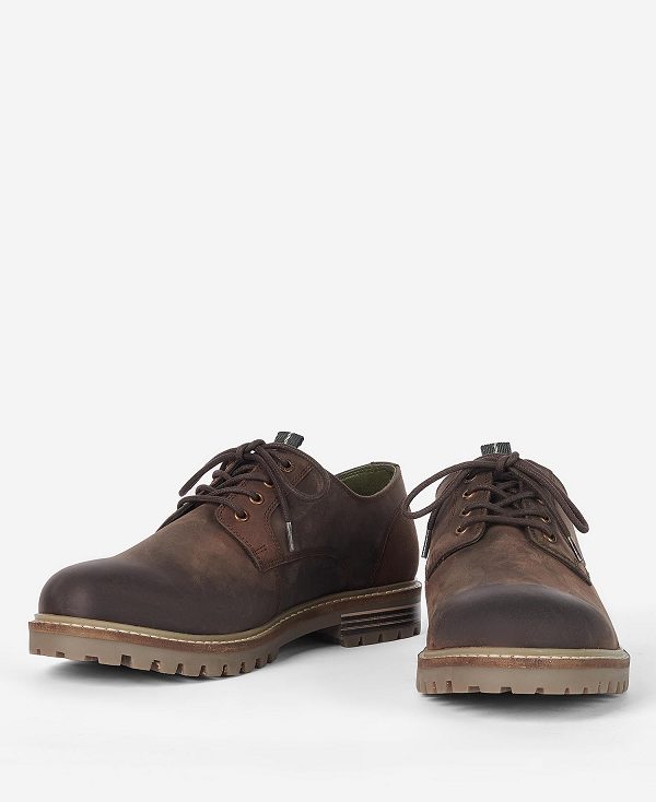 Barbour Sandstone Derby Shoes Classic Brown | BABO88909