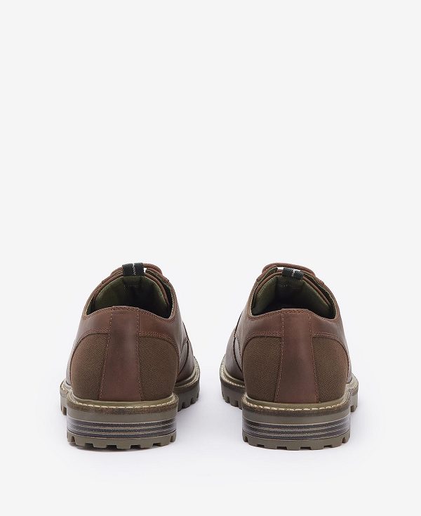 Barbour Sandstone Derby Shoes Mahogany | BABO88910