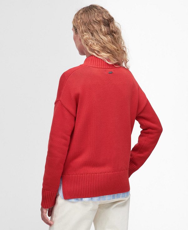 Barbour Sandy Knitted Jumper Blaze Red | BABO89665