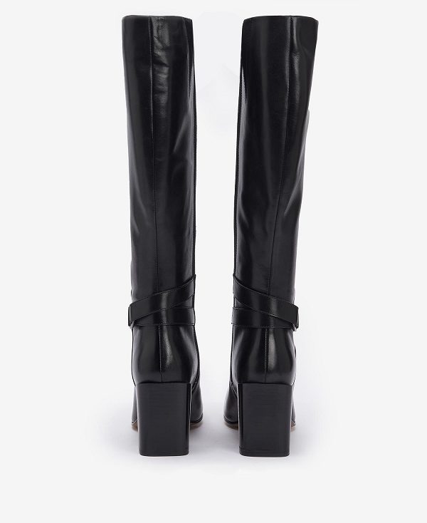 Barbour Saskia Knee-high Boots Classic Black | BABO89866