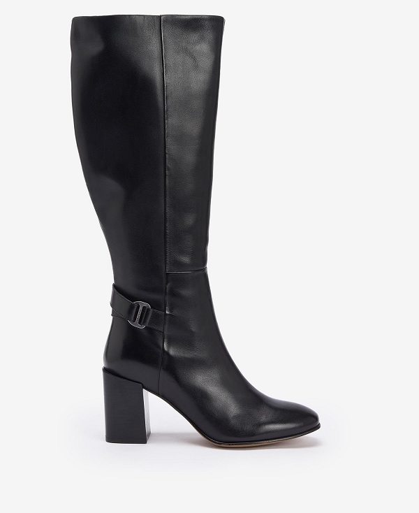 Barbour Saskia Knee-high Boots Classic Black | BABO89866