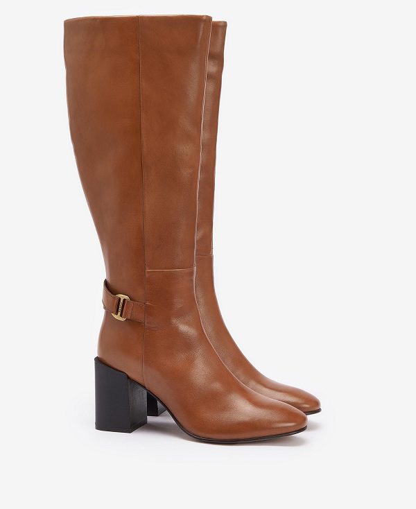 Barbour Saskia Knee-high Boots Tan | BABO89880