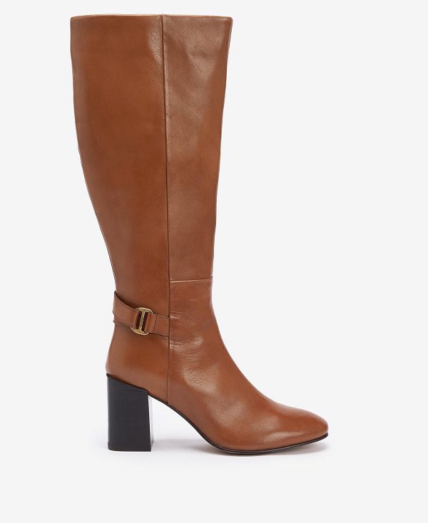 Barbour Saskia Knee-high Boots Tan | BABO89880