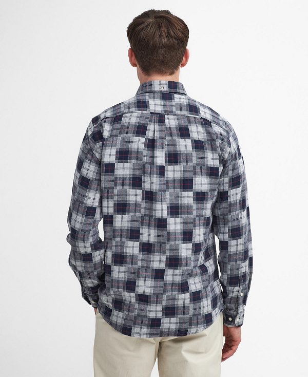 Barbour Sault Tailored Long-sleeved Shirt Blue | BABO87941